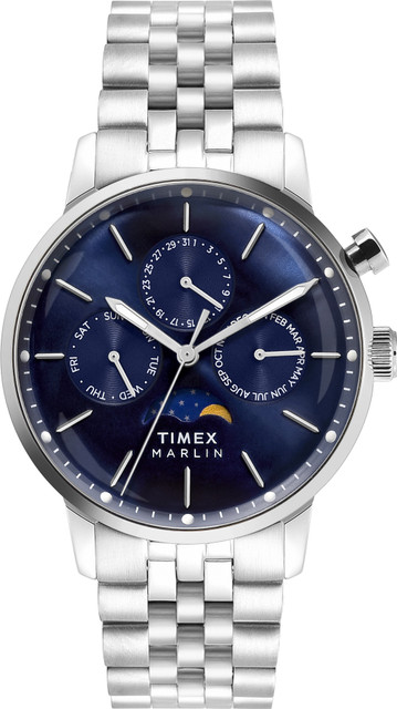 TIMEX TWEG26802 Marlin Round 40mm Blue Dial Analog Watch - For Men