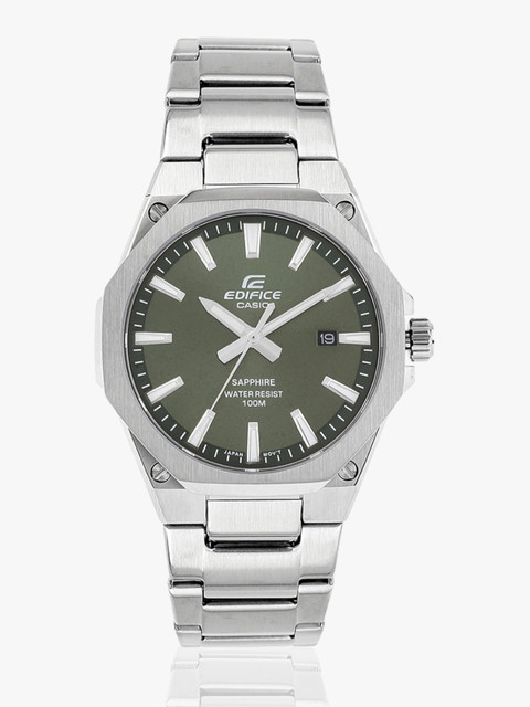 CASIO EFR-S108D-3AVUDF Edifice Green Dial Silver Stainless Steel
