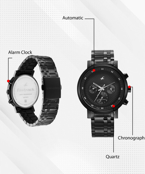 Fastrack Fastrack Chrono Fastrack Kronos Chronograph Black Dial