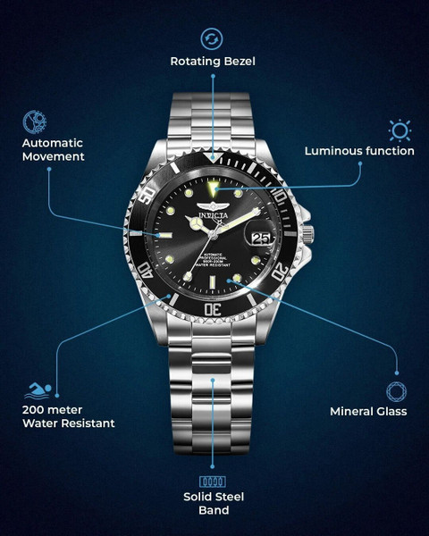 INVICTA 8926OB Pro Diver Automatic Black Dial Analog Watch For