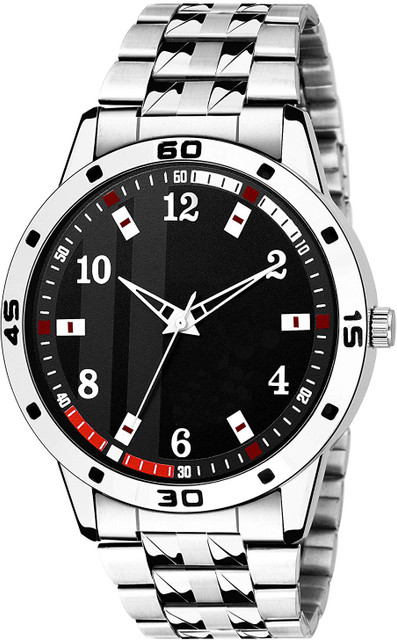 Varni Venture Steel Chain Steel chain Black Analog Watch For Boys
