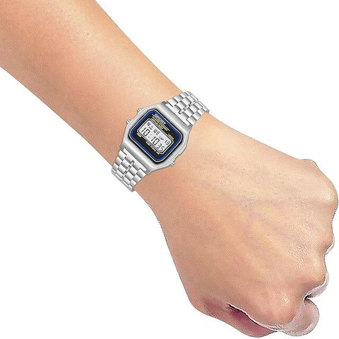 SHREESHAYAMTRADER Digital Silver Square Dial Unisex Wrist Watch