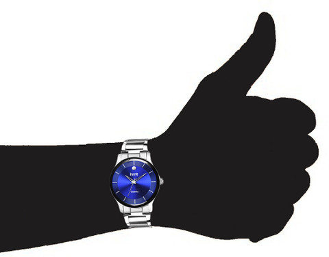 hrnt B9036 Steel Chain Blue Watch And WaterResistant Chain Hands