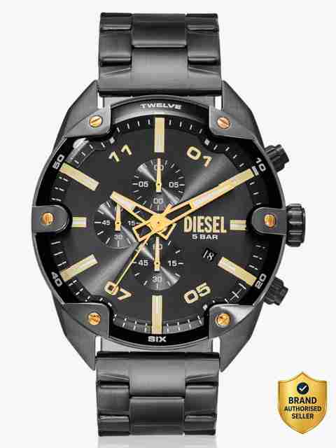 小物 DIESEL Size85/34 MADE IN ROMANIA DIESEL Spiked Spiked Analog Watch - For Men - Buy DIESEL Spiked