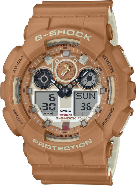 CASIO GA-100SHB-5ADR G-Shock Analog-Digital Watch For Men