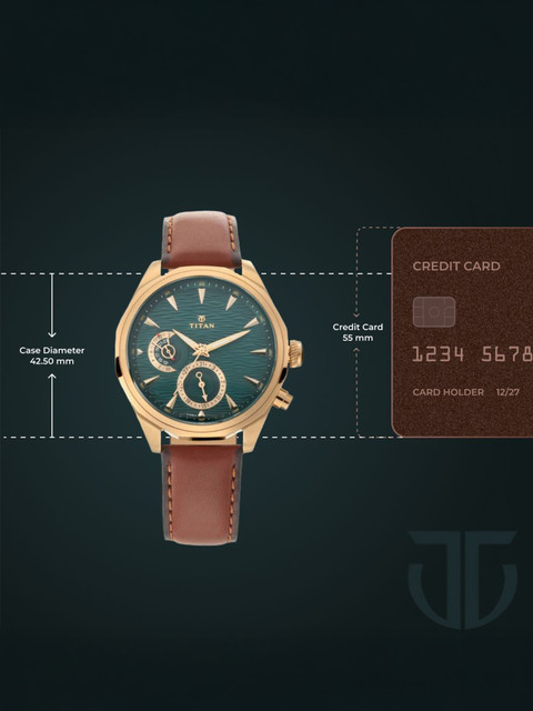 Titan NP1829QL01 Titan Maritime Multifunction Green Dial Brown