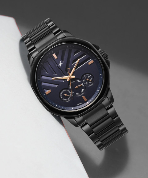 Stainless Steel Strap Watch Blue Dial Fastrack Watch Fastrack Tick