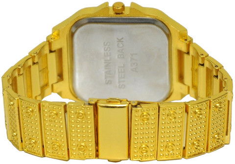 VISER Big Square Gold Gold Stone Analog Watch For Men Buy