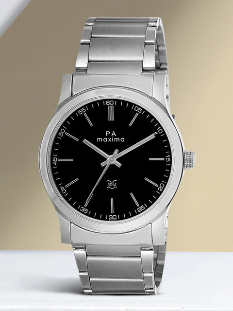 Stainless Steel Maxima Black Watch Price MAXIMA ATTIVO Men Black