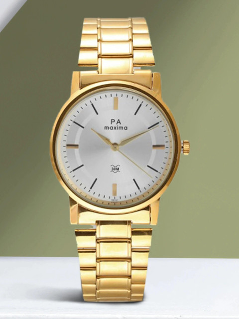 MAXIMA Gold Collection Premium Round Dial Clasp Closure Analog