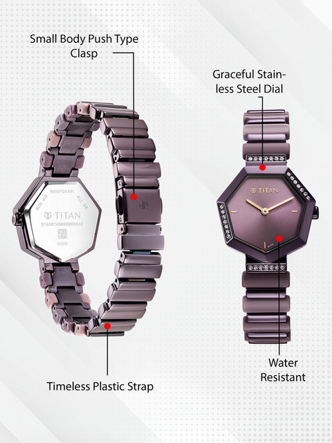 Titan Purple Glitz Analog Watch - For Women - Buy Titan Purple