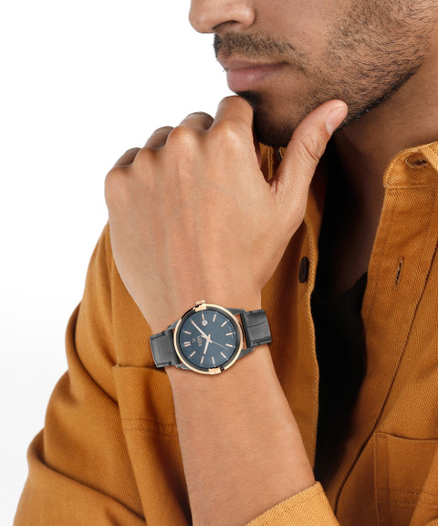 XYLYS Xylys SwiStainless Steel With Date Blue Dial Black