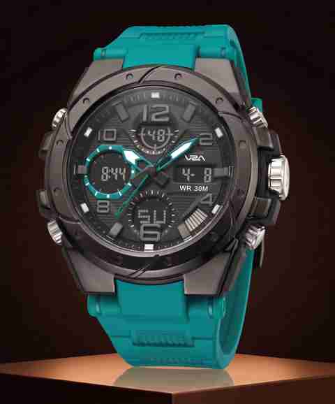 V2A Styrke 5110 Analog Digital Watch for Men | Hybrid Multi Display Dial Analog-Digital Watch - For Men Alarm Stopwatch Day Date 12/24 Hr | TPU Strap | 30M Water Resistant - Image 5