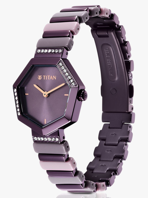 Titan Purple Glitz Analog Watch - For Women - Buy Titan Purple