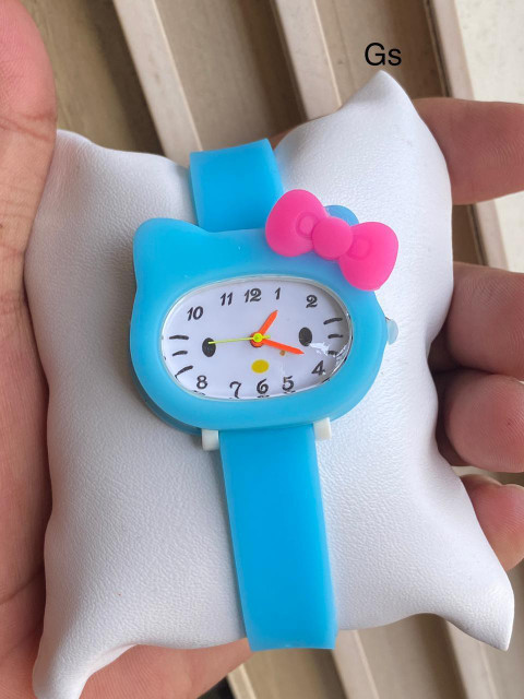 just like hello Kiity Rubers Blue Color Kids watch ,Girls Watch, Analog  Watch For Girls