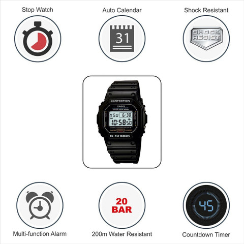 CASIO DW-5600E-1VDF G-Shock ( DW-5600E-1VQ ) Digital Watch - For