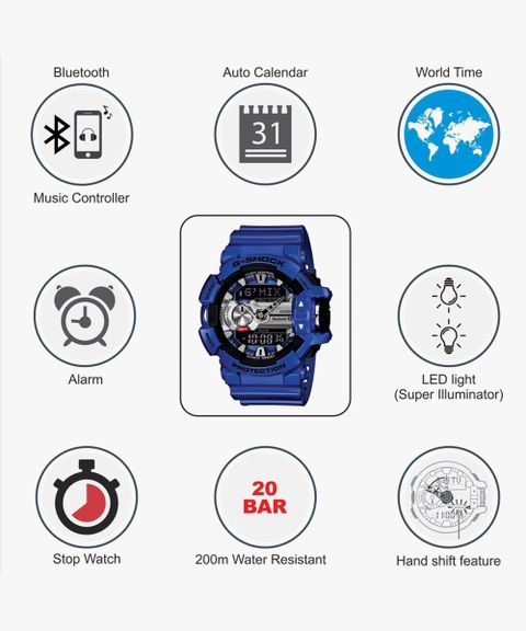 CASIO GBA-400-2ADR G-SHOCK Bluetooth G'Mix Analog-Digital Watch CASIO GBA-400-2ADR G-SHOCK Bluetooth G'Mix Analog-Digital Watch