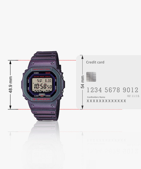 Dw5600 Purple CASIO DW-B5600AH-6DR G-Shock Dial Multi-Coloured