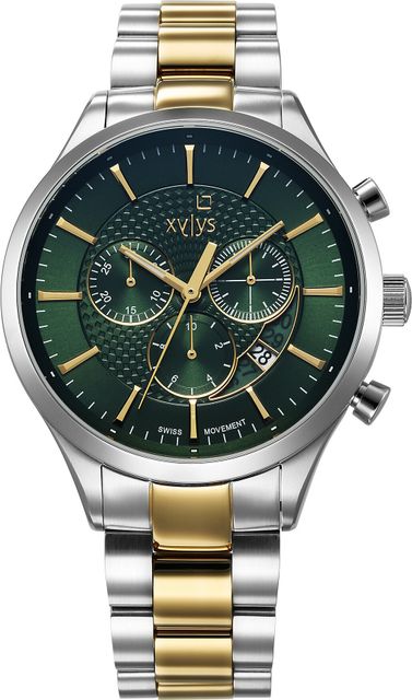 XYLYS Xylys SwiSS Chronograph Green Dial TwoToned SS Strap Analog
