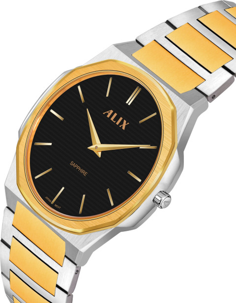 Alix AL2913 Twotone Ultra Slim Black dial with Sapphire Glass