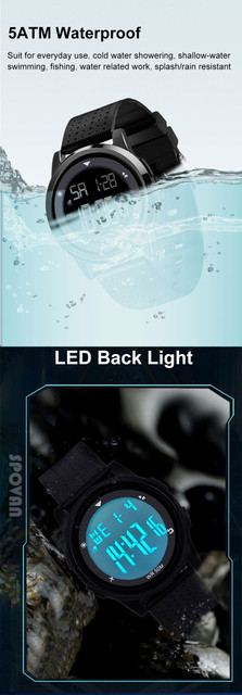 luxurit 3ATM Waterproof Sports Watch for Men Boys with Backlight