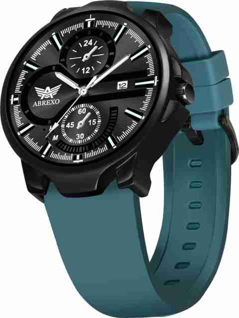 ABREXO Abx4026-Black Green Chronograph Look Date Working Black