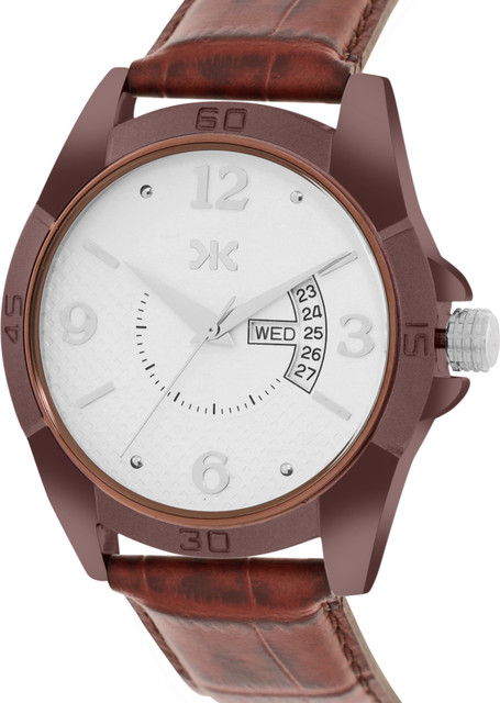 KILLER KLM101A White Dial with Day-Date Feature and Brown Croco