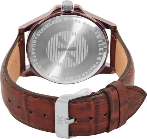 KILLER KLM101A White Dial with Day-Date Feature and Brown Croco