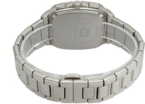 Chaxigo Classic Black Dial Silver Bracelet Strap Cronograph Analog