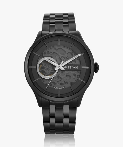 Titan 90140QM02 Titan Metal Mechanicals Automatic Anthracite Dial
