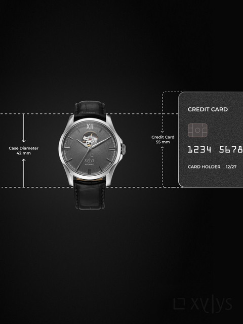 XYLYS Xiphias Xylys Automatic Grey Dial Black Leather Strap Analog