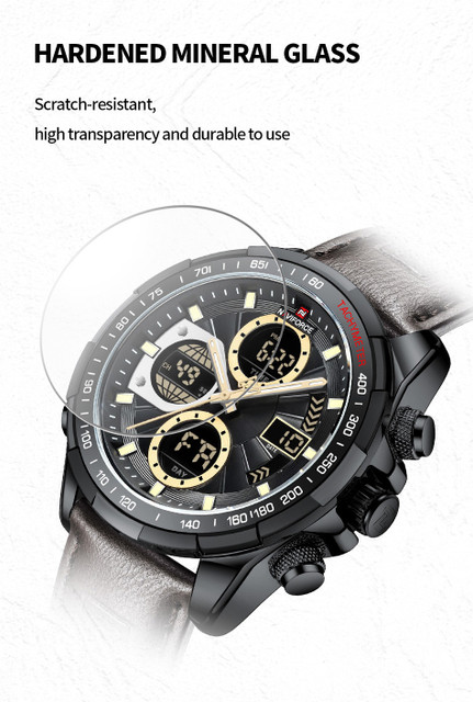 NAVIFORCE 9197 New Sports and professional digital and analog attractive  Analog-Digital Watch Analog-Digital Watch For Men