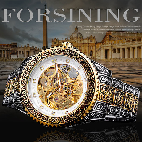 Forsining Hour Glass Automatic Mechanical Unisex Self-Winding