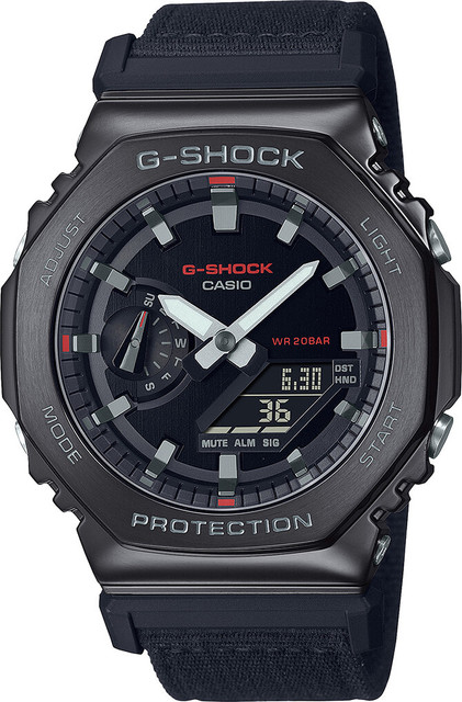 CASIO GM-2100CB-1ADR G-SHOCK Black Ip Dial Cloth Band Analog-Digital Watch  For Men - Main Image