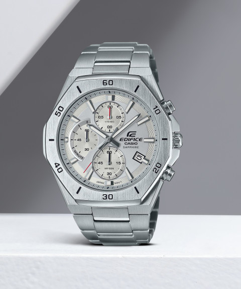 CASIO EFB-680D-7AVUDF Edifice White Dial Silver Stainless Steel