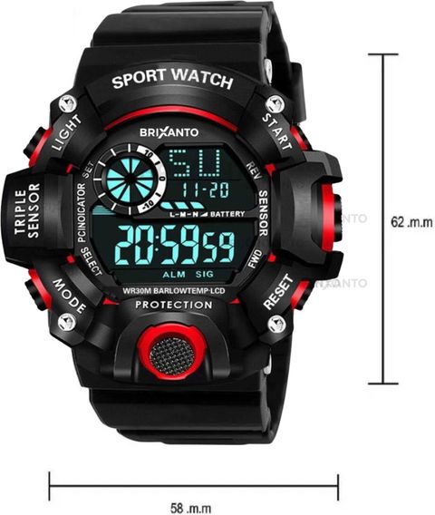 Brixanto Digital Watch - For Boys & Girls Digital Sports Watch for Boys | Kids Watch with Alarm | Waterproof & Stylish - Image 5