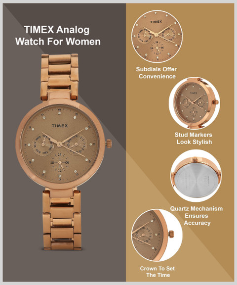 TIMEX Rose Gold Dial Analog Watch For Women Buy TIMEX Rose