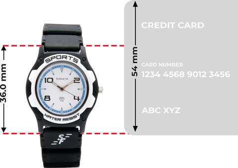 SF SF Quartz White Dial Black Silicone Strap Analog Watch - For