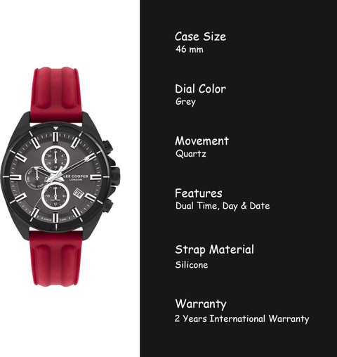 LEE COOPER LC07881.668 Dual Time Analog Watch - For Men - Buy LEE
