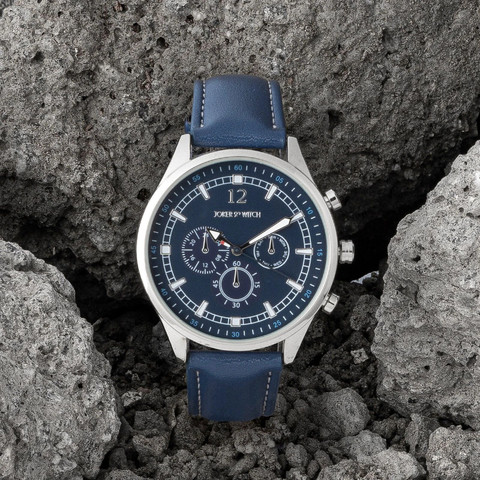 poara✩.*˚ Joker & Witch Joker & Witch Rover 42mm Blue Dial 20mm Faux Leather