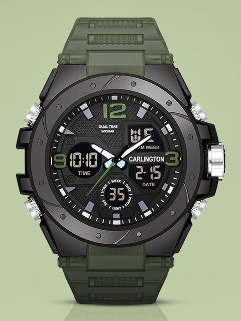 Carlington CT 9105 Green Endurance Series Analog-Digital Watch