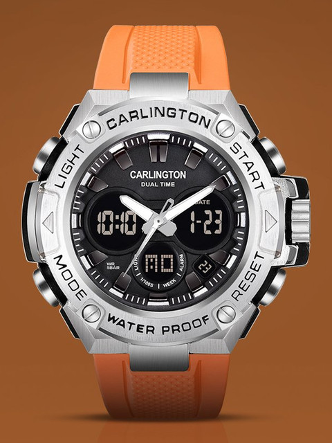 Carlington CT 9107 Orange Endurance Series Analog-Digital Watch