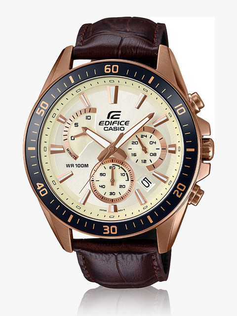 CASIO EFR-552GL-7AVUDF Edifice EFR-552GL-7AVUDF Beige Dial Brown