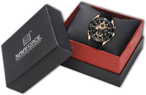 NAVIFORCE Super Classy teenager chronograph silicone strap watch