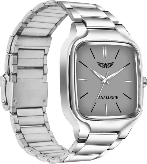 ANALOGUE Elegant Square Series Men's Watch 921-GREY-SILVER - Image 6