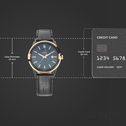 XYLYS Xylys SwiStainless Steel With Date Blue Dial Black