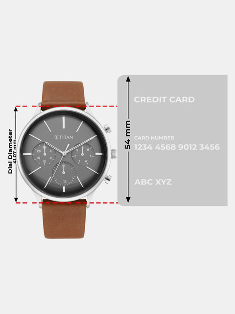 Titan NQ90134SL01 Titan Multifunction Anthracite Dial Brown