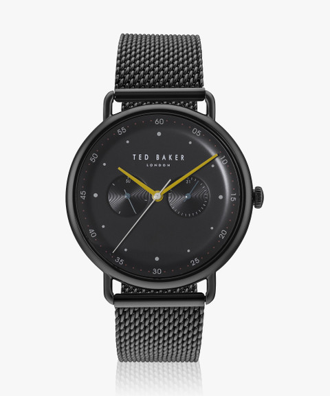 Ted Baker Men's George Black Stainless Steel Quartz Watch Analog