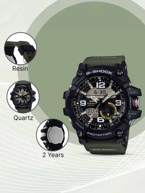 CASIO G-Shock GG-1000-1A3DR Black Dial Green Resin Strap Analog-Digital Watch - For Men G662 - Image 8