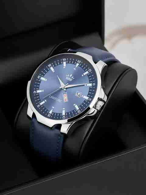 LIMESTONE Day and Date Functioning Blue Avatar Leather Strap Quartz Operated Analog Watch - For Men LS2914 - Image 5